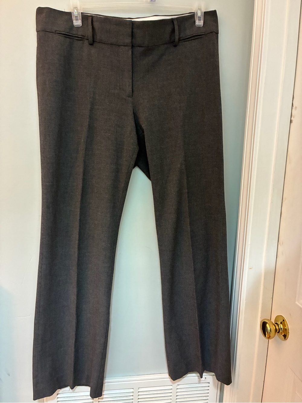 LOFT Womens Straight Leg Dress Pants - Charcoal Gray